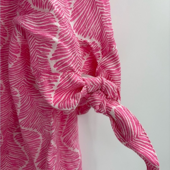 Charter club linen luxury summer short sleeve short blouse T-shirt size medium - Picture 3 of 13